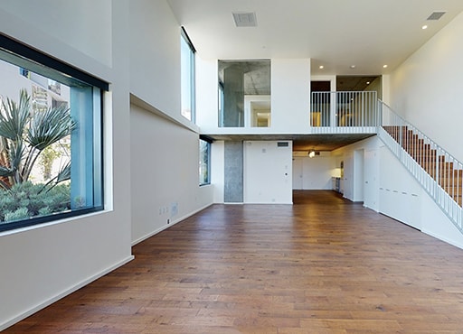 Unfurnished 2 story-townhouse with a high ceiling living room