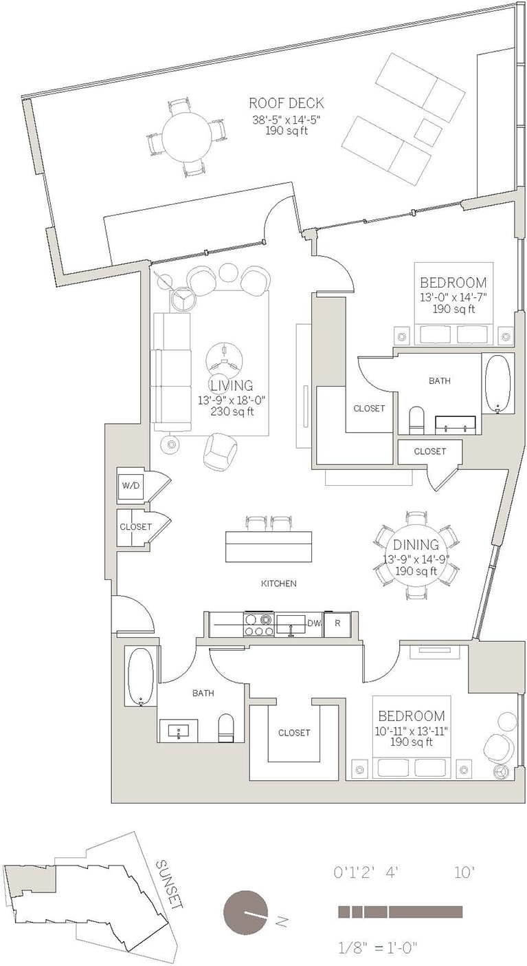 West Hollywood 2 Bedroom 2 Bath 801