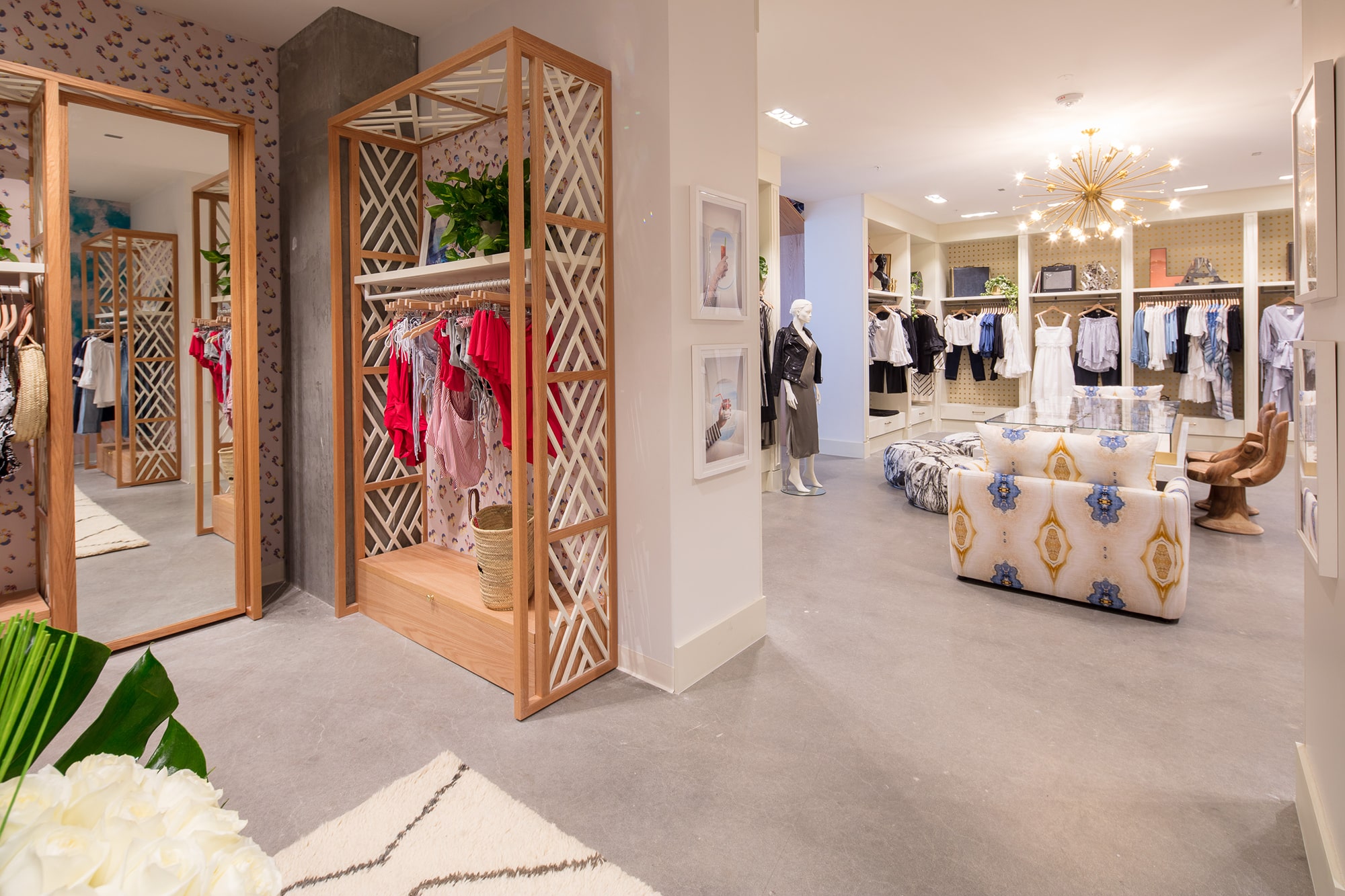 Interior of Fred Segal Women's Clothing Store
