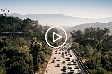 Aerial of highway during the day