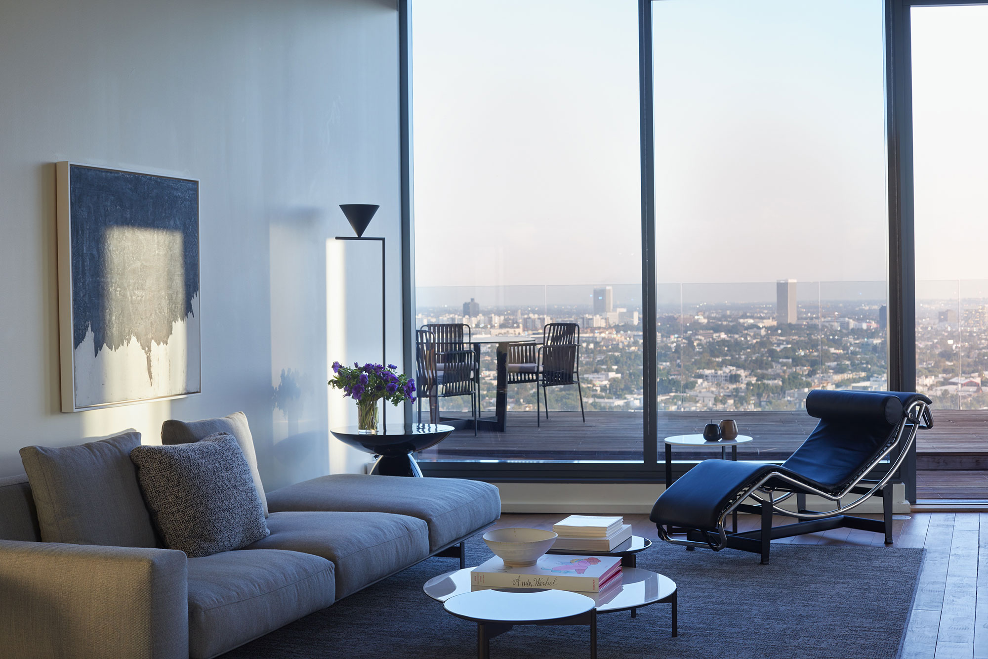 AKA West Hollywood living room daytime with panoramic windows